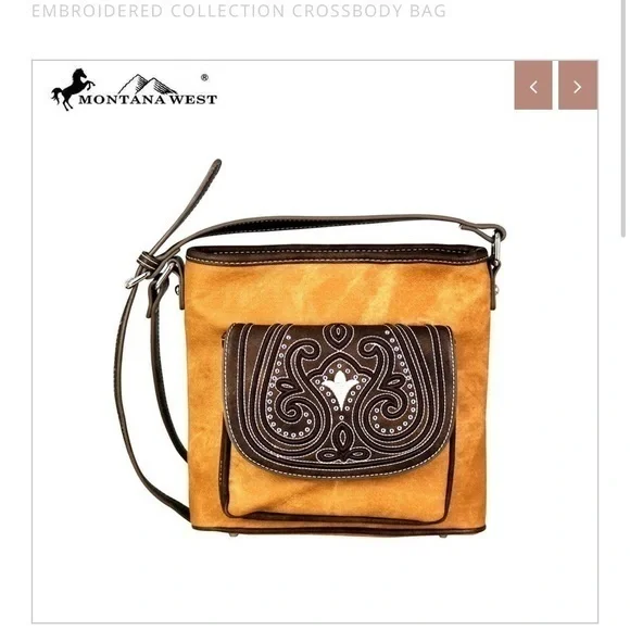 Montana west embroidery collection crossbody bag - Picture 1 of 8